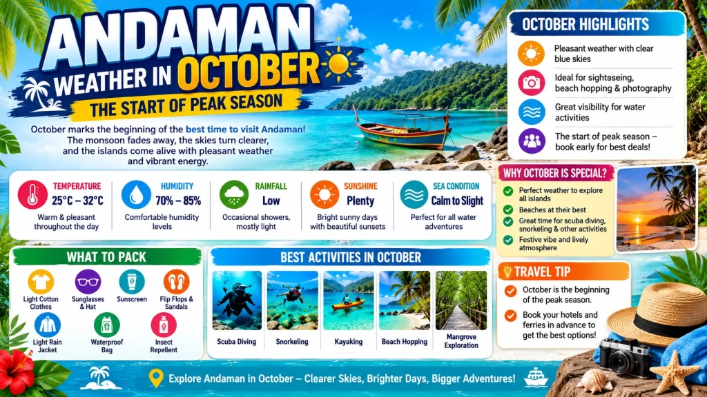 Andaman Weather in October: Temperature, Rainfall, Sea Conditions and Travel Guide